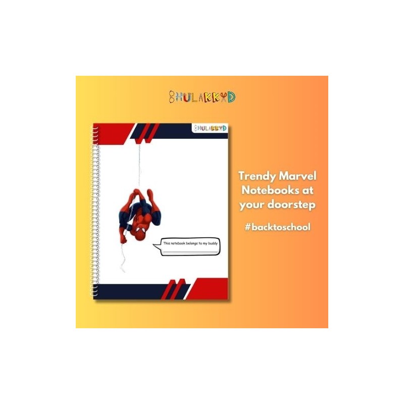 Spiderman A4 Spiral Notebook – Marvel Edition for All Ages | Bhulakkad Spiderman A4 Spiral Notebook – Marvel Edition for All Ages | Bhulakkad