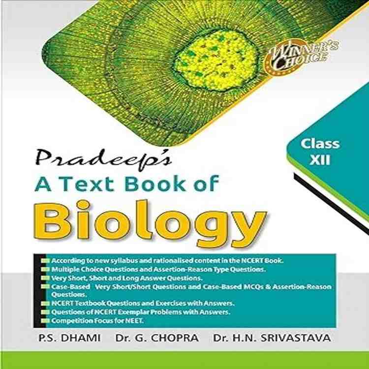 Pradeep’s Biology Class 12 CBSE | Concept-Based Textbook with Diagrams | Pradeep Publications