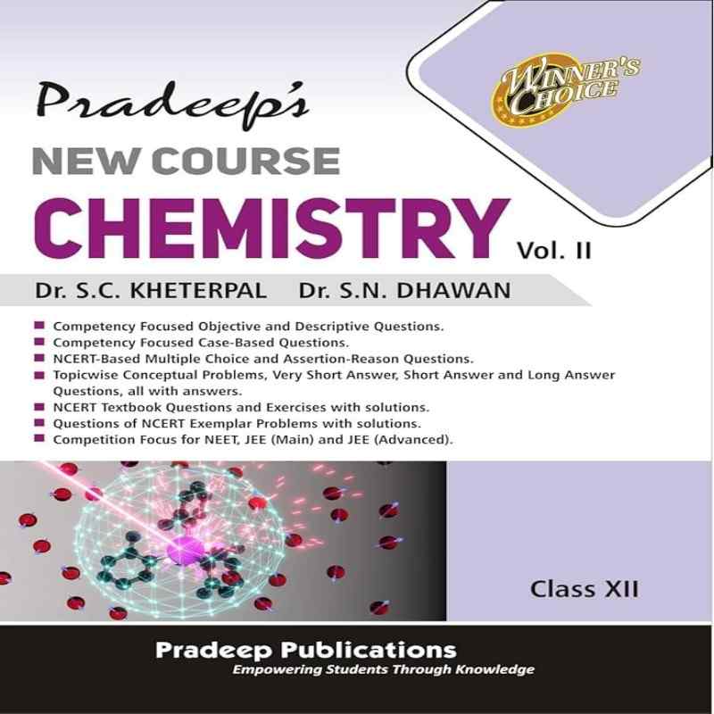 Pradeep’s Chemistry Part 2 Class 12 CBSE | Concept-Based Textbook with Reactions & Practice Questions