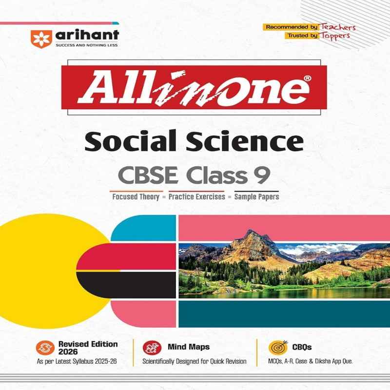 Arihant All-in-One Social Science Class 9 CBSE | Complete Study Guide with Theory, NCERT Solutions & Sample Papers