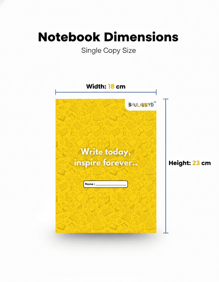 Bhulakkad Mathematics Color Coded Yellow Copy – Smart Subject-Wise Notebook