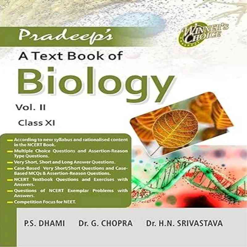 Pradeep’s A Textbook of Biology Class 11 Vol. 2 by P.S. Dhami | CBSE Biology Reference Book